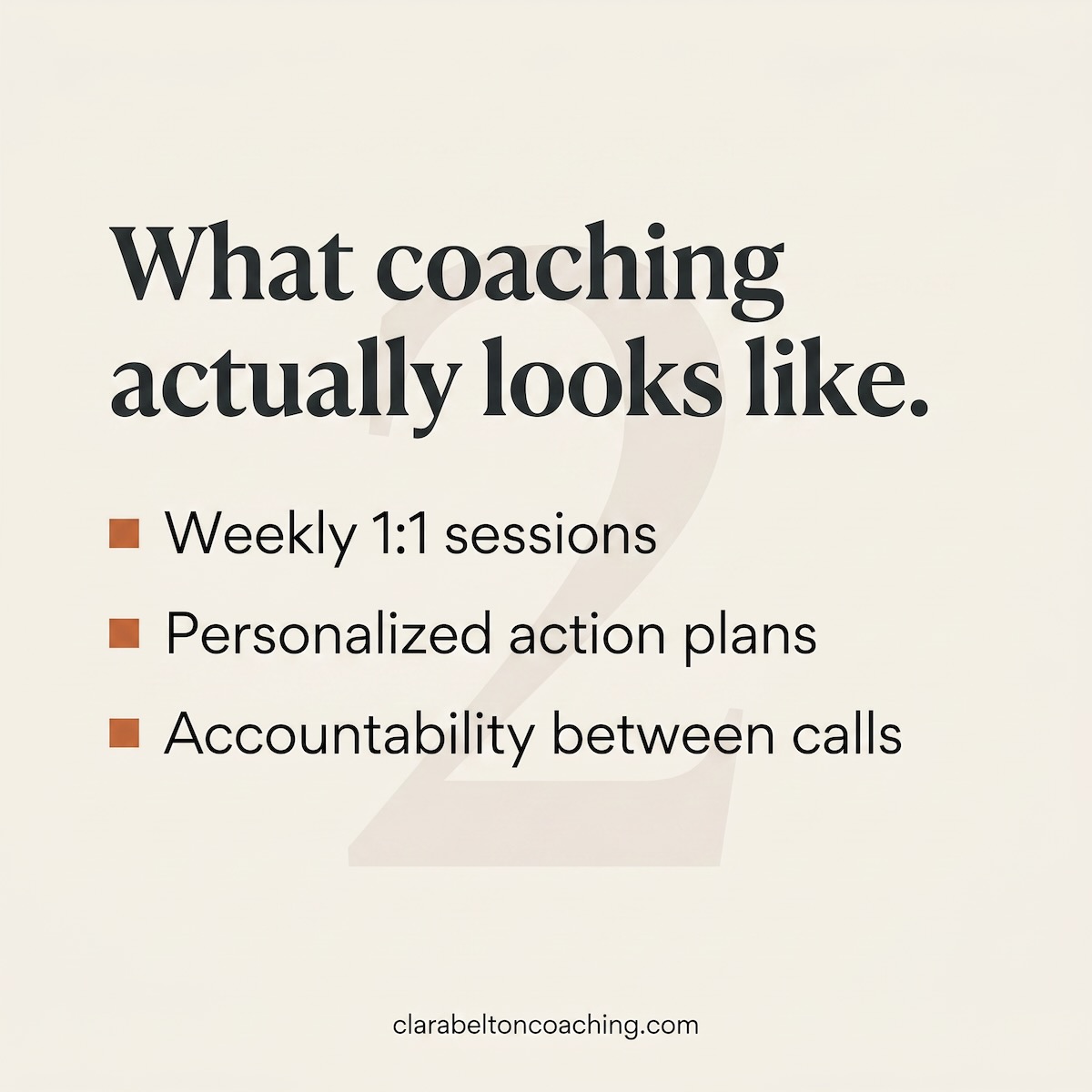 Clara Benton Coaching Instagram post